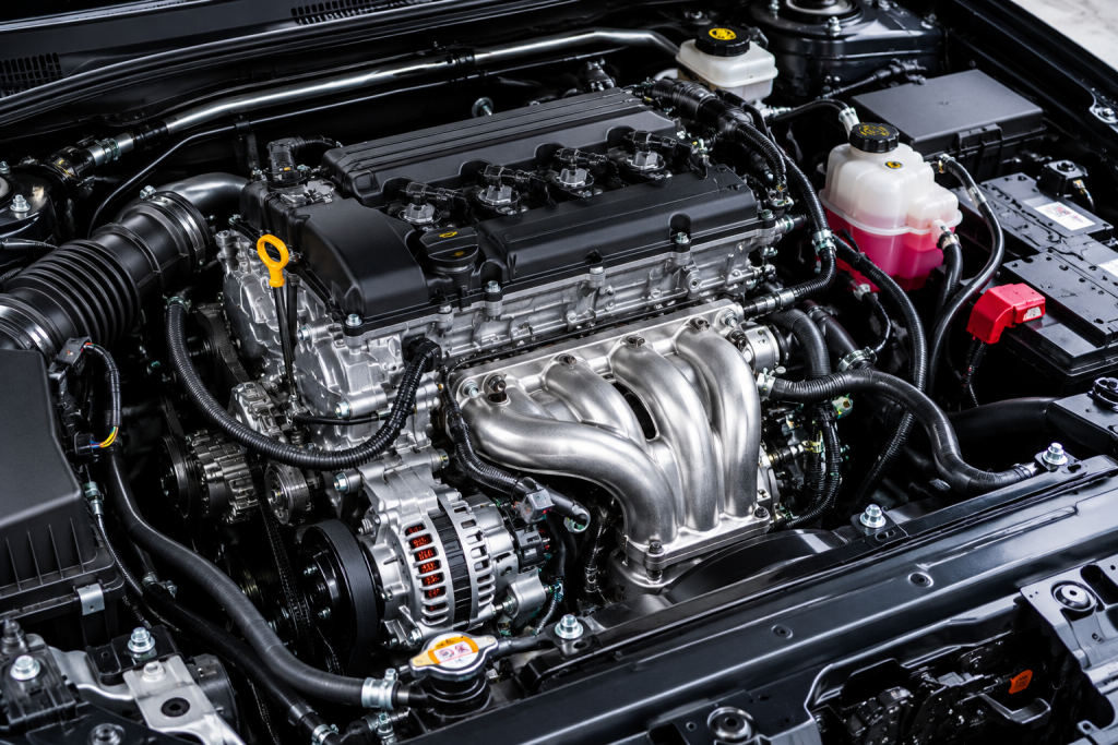 Rebuilt engine installed in a vehicle to improve reliability, performance, and long-term operation.